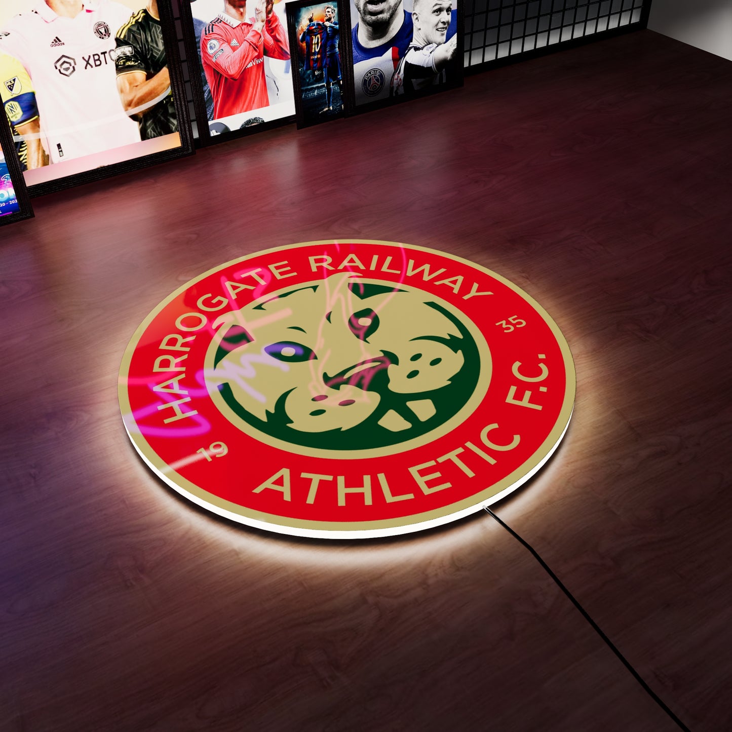 Harrogate Railway Athletic F.C badge LED Wall light