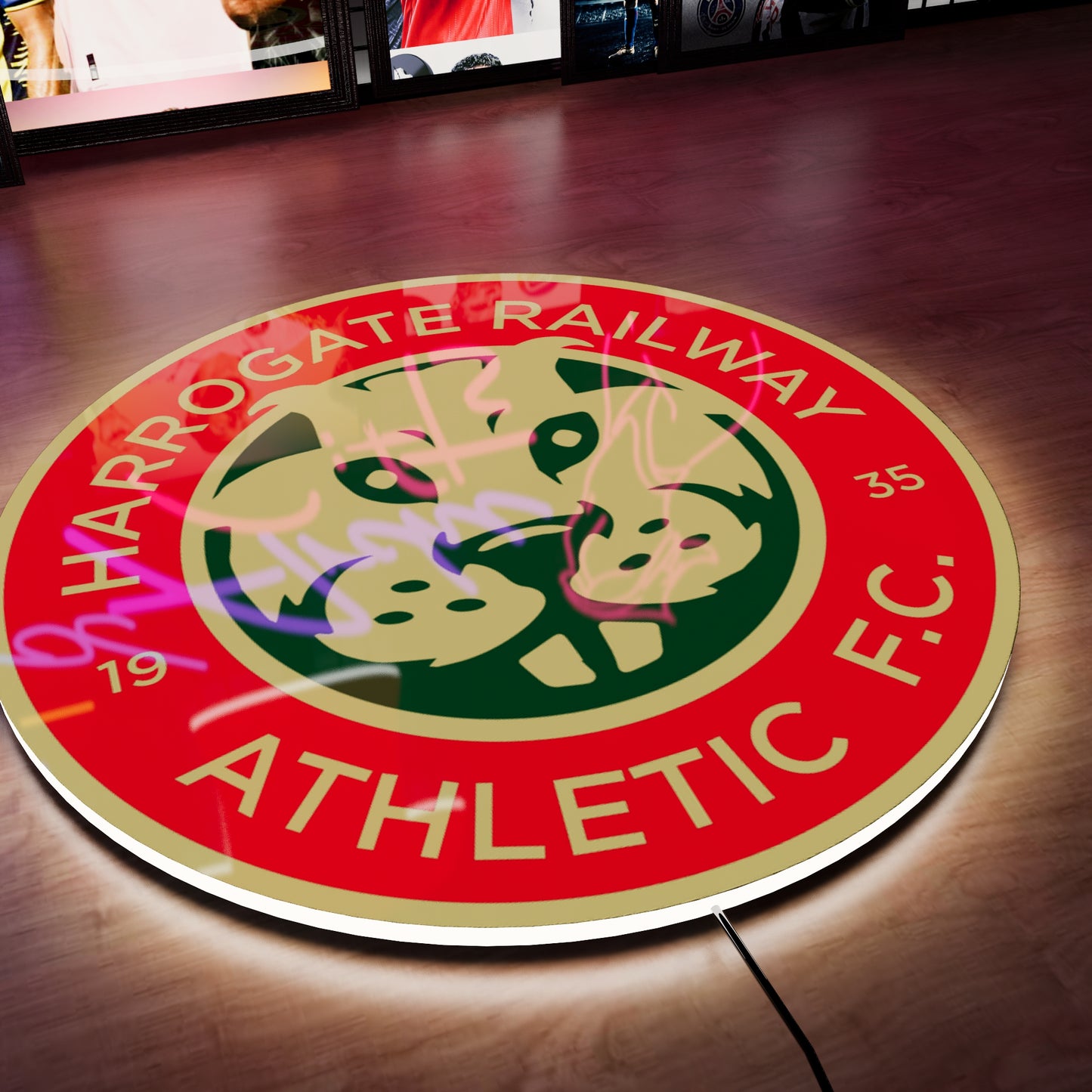 Harrogate Railway Athletic F.C badge LED Wall light