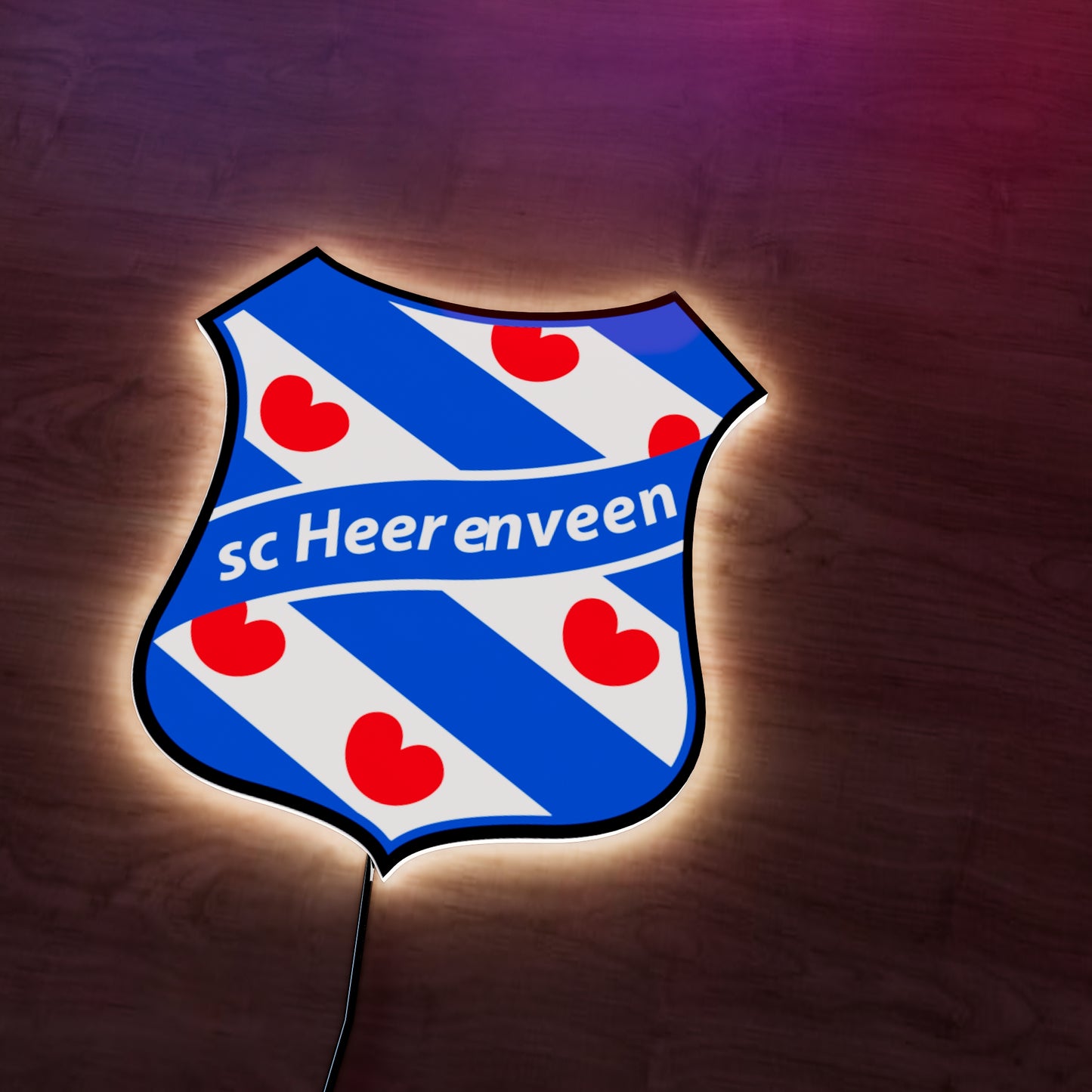Heerenveen FC logo LED Wall light