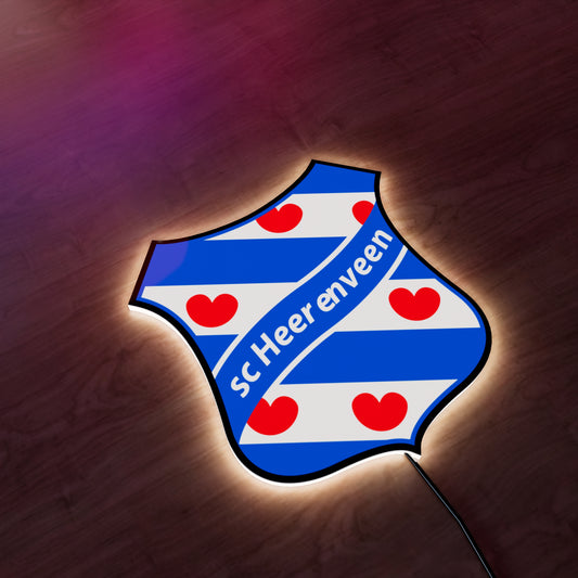 Heerenveen FC logo LED Wall light