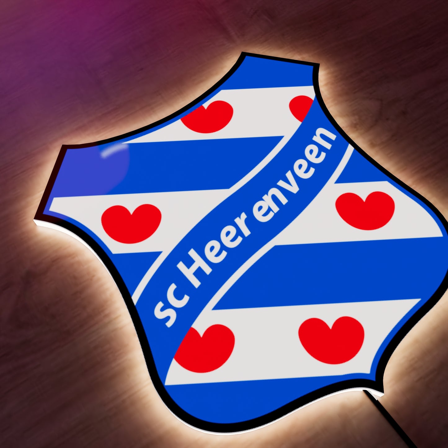 Heerenveen FC logo LED Wall light