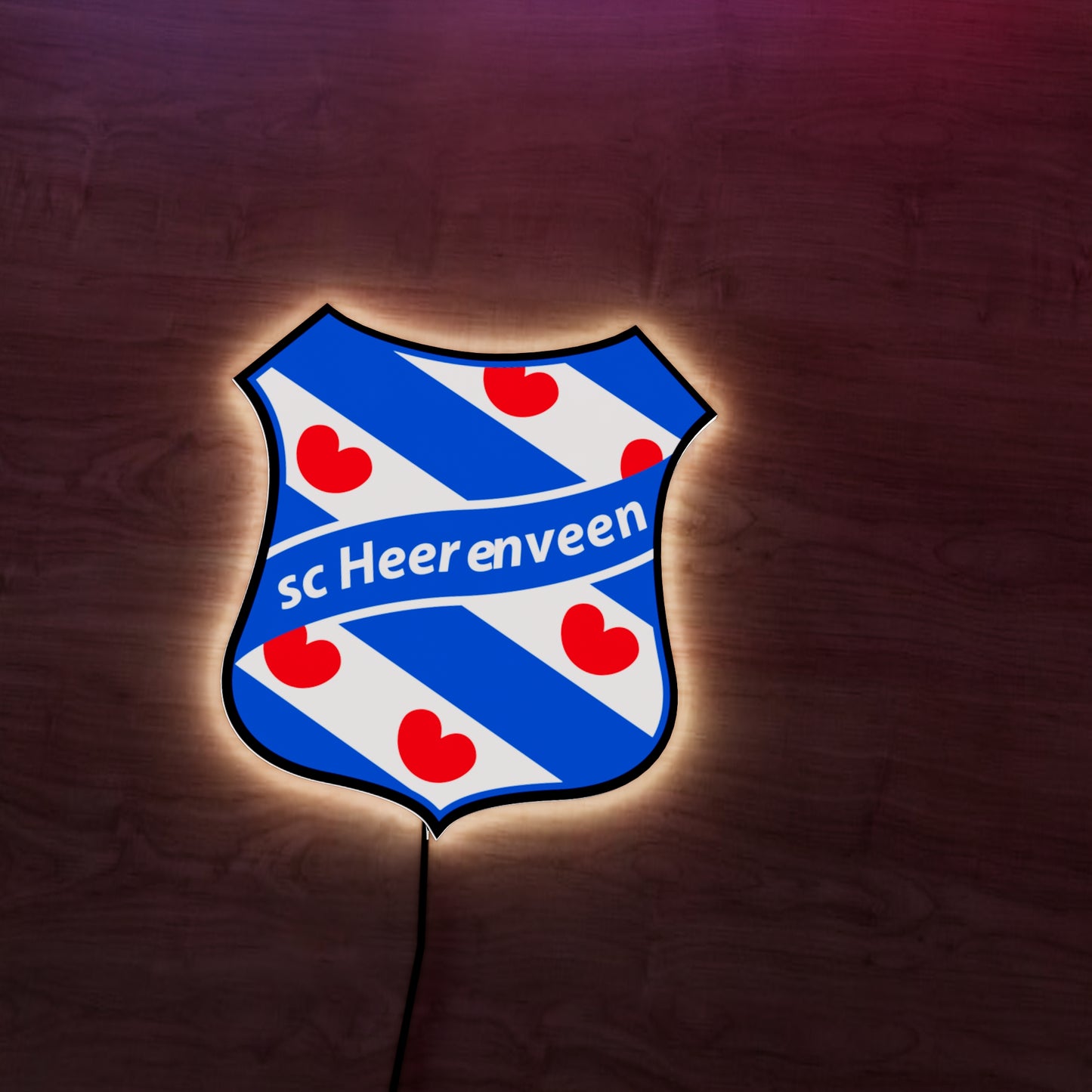 Heerenveen FC logo LED Wall light