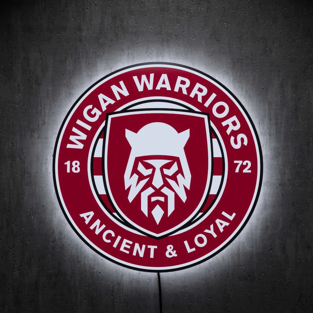 Wigan Warriors badge LED Wall light