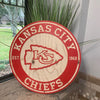 KANSAS CITY FOOTBALL Logo Wood Wall Art Sign