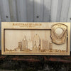 Kauffman Stadium & Kansas City, Missouri Skyline Wood Sign