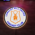 Langley Mill United Cricket Club Logo LED Wall light