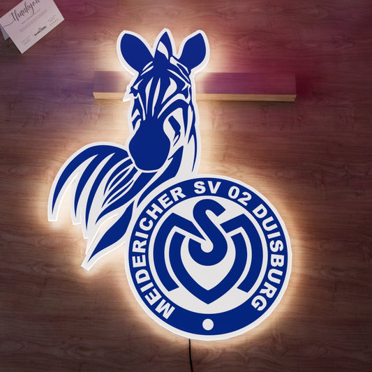 MSV Duisburg Logo LED 15 inches (38cm)