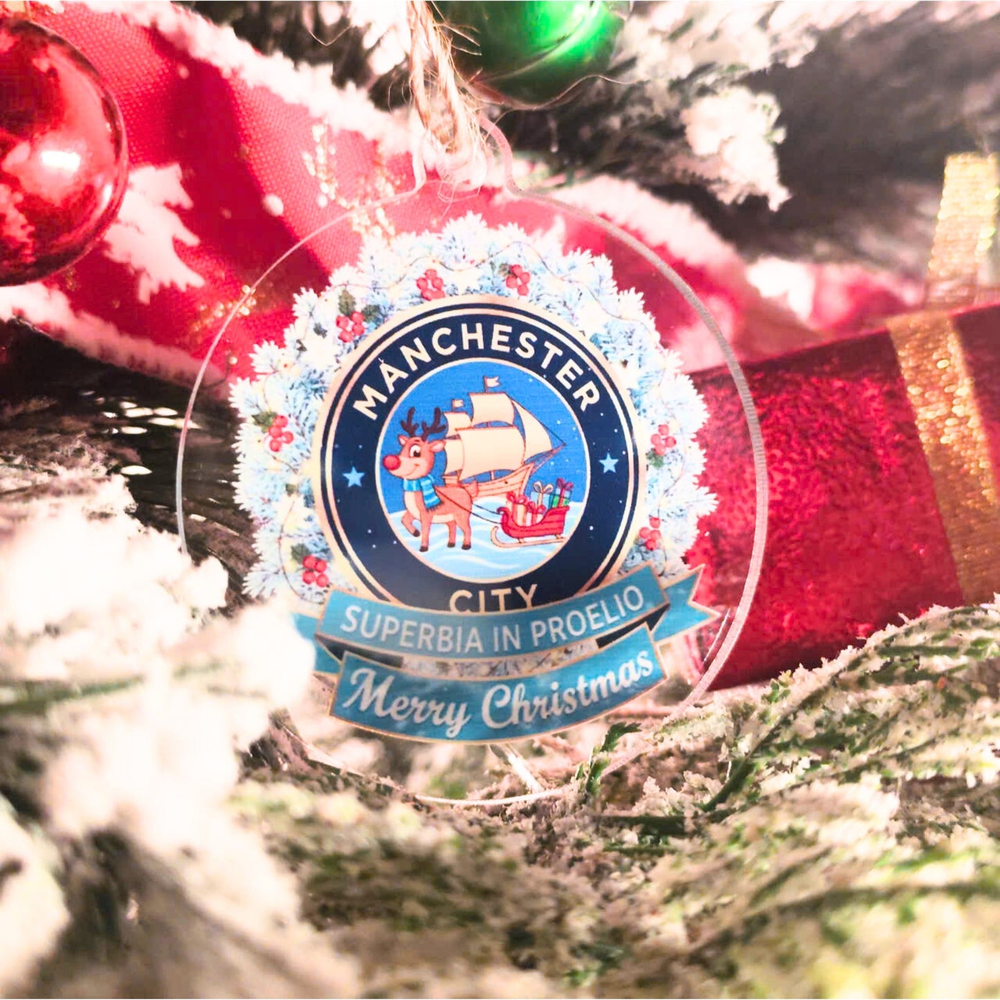 Manchester City Christmas Ornament