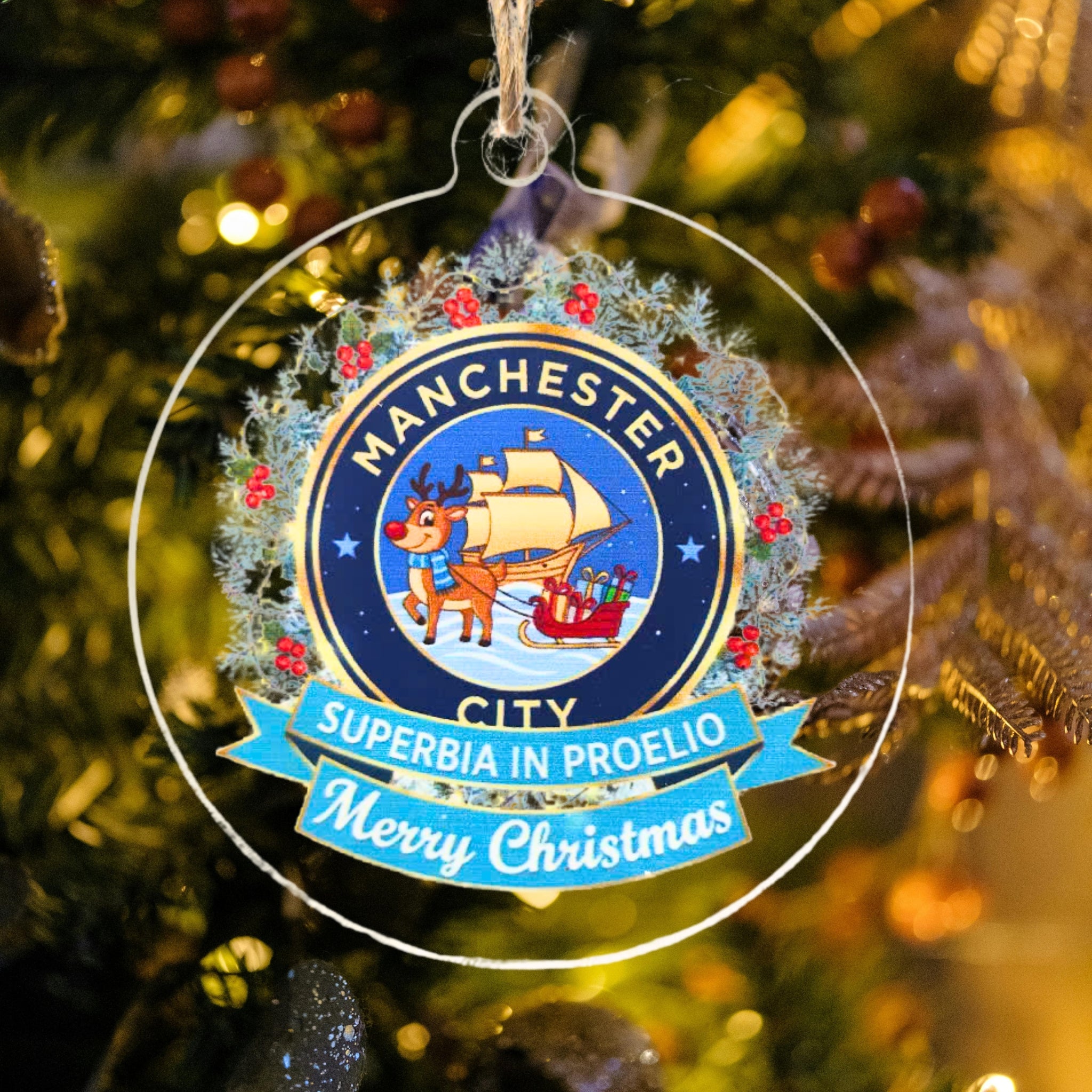 Manchester City Christmas Ornament