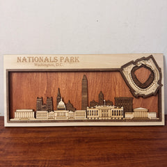Nationals Park & Washington, D.C. Skyline Wood Sign