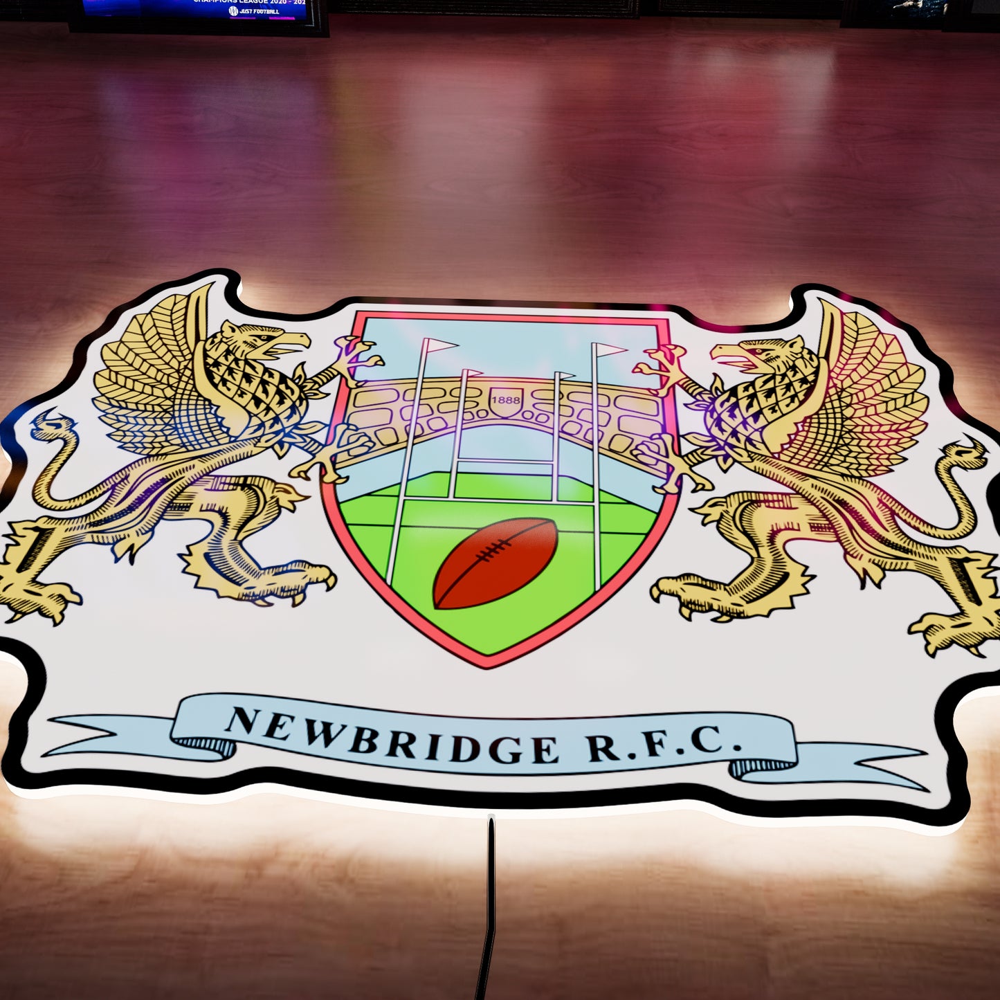 Newbridge Rugby badge LED Wall light