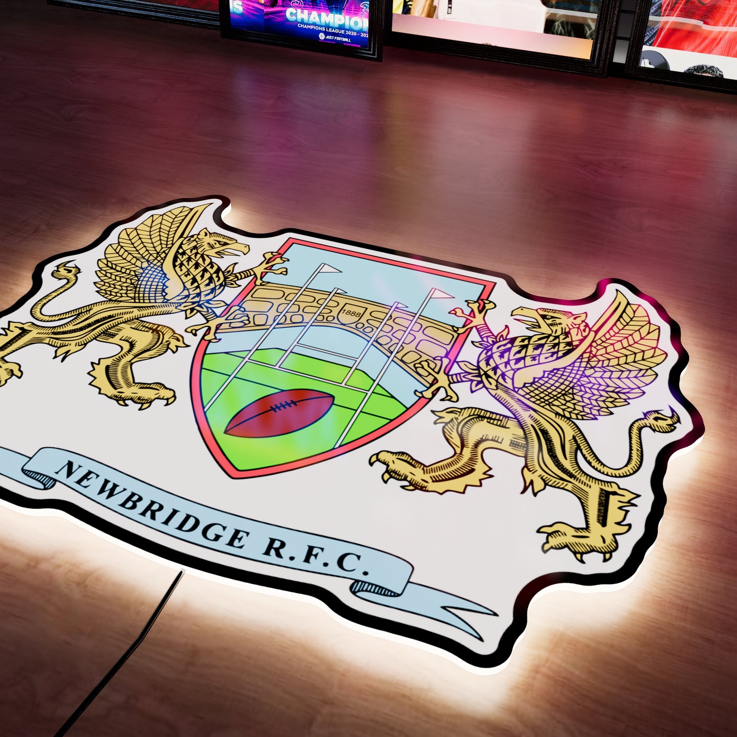 Newbridge Rugby badge LED Wall light