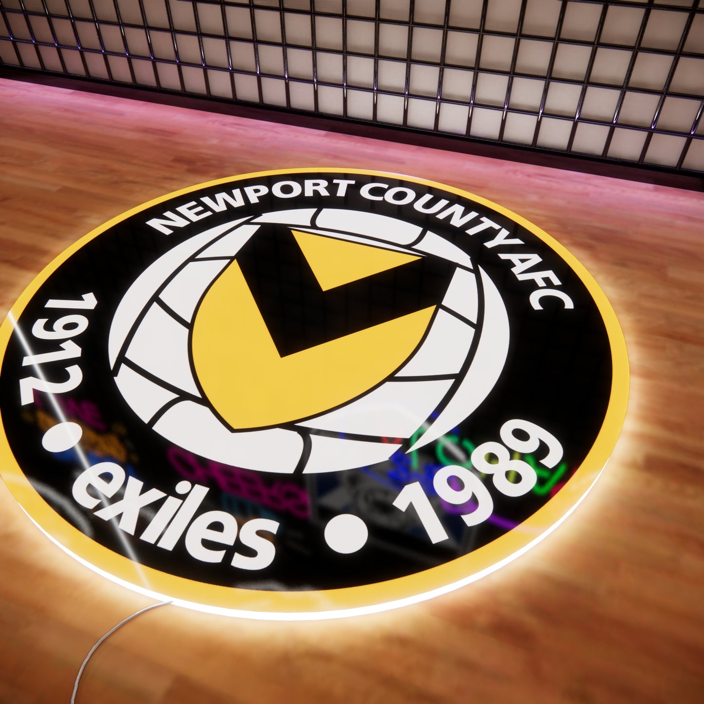 Newport County badge LED Wall light
