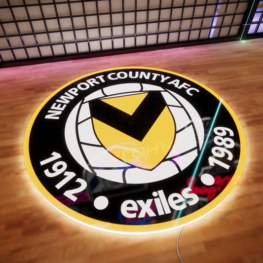 Newport County badge LED Wall light