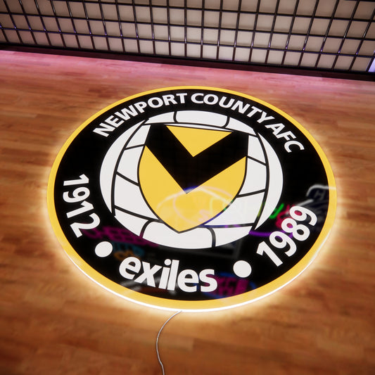 Newport County badge LED Wall light