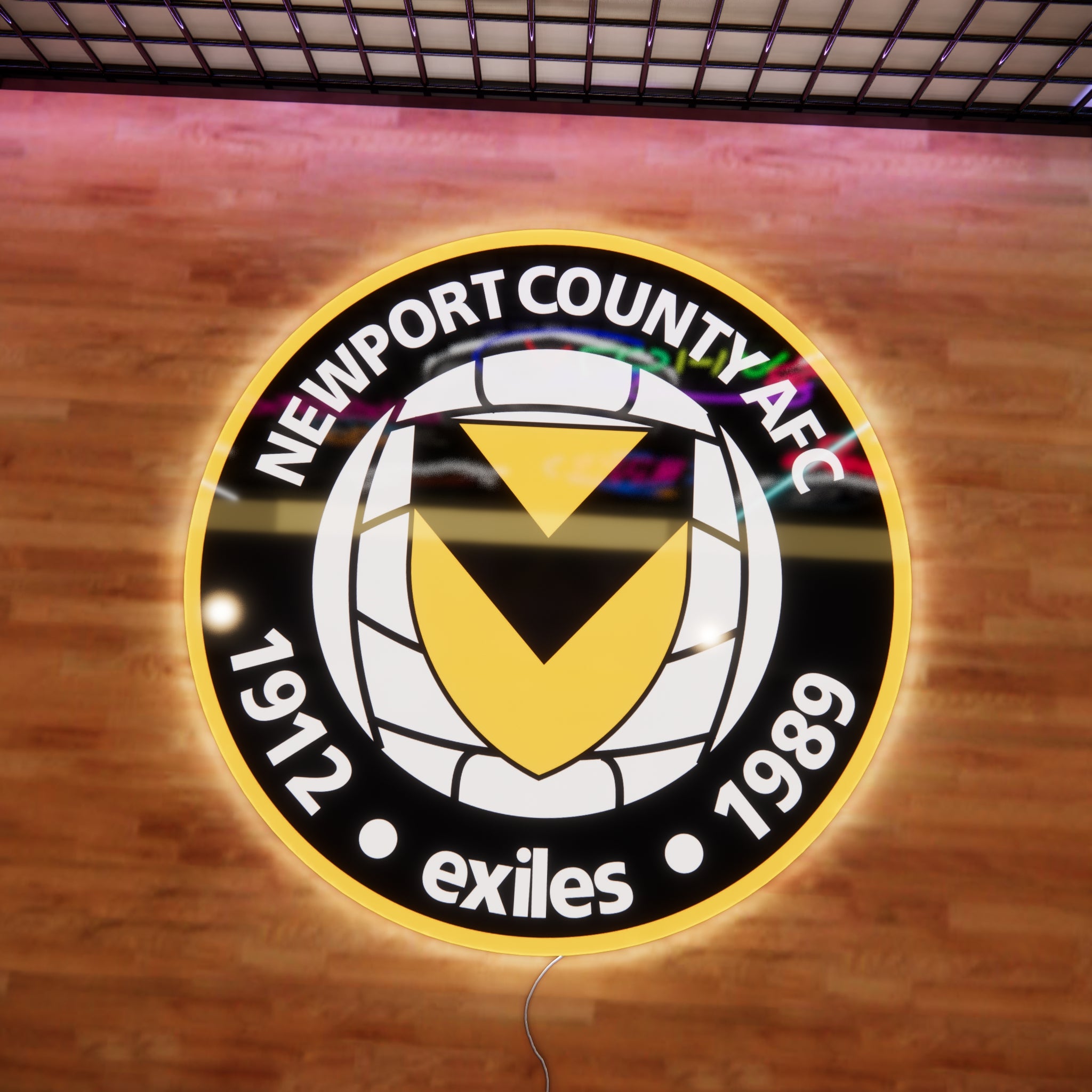 Newport County badge LED Wall light