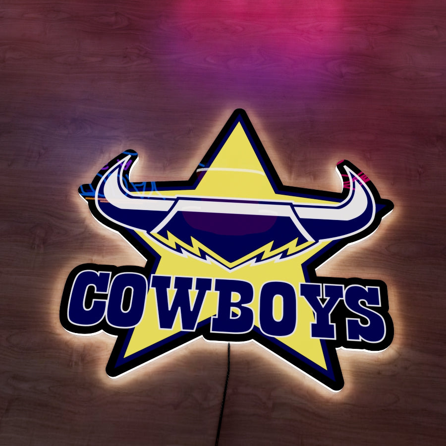 North Queensland Cowboys Logo LED Wall light