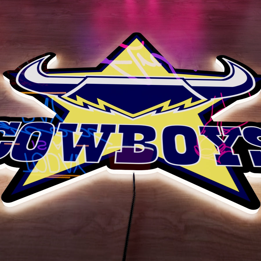 North Queensland Cowboys Logo LED Wall light