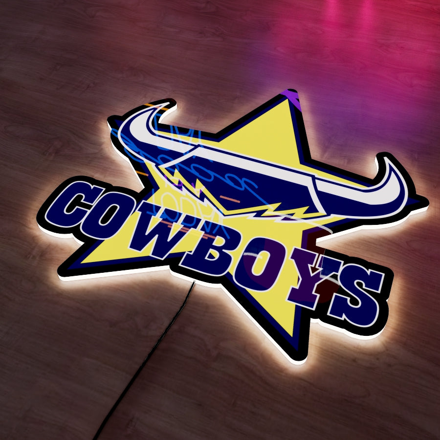 North Queensland Cowboys Logo LED Wall light