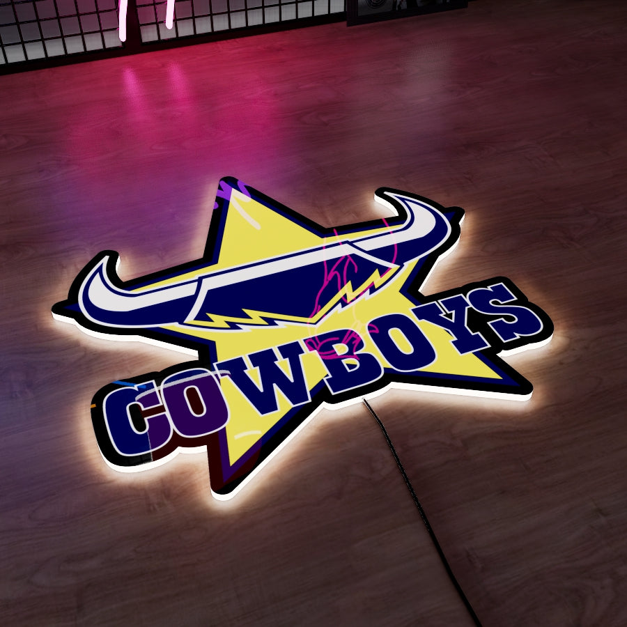North Queensland Cowboys Logo LED Wall light