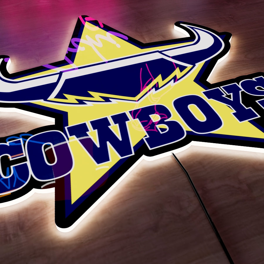 North Queensland Cowboys Logo LED Wall light