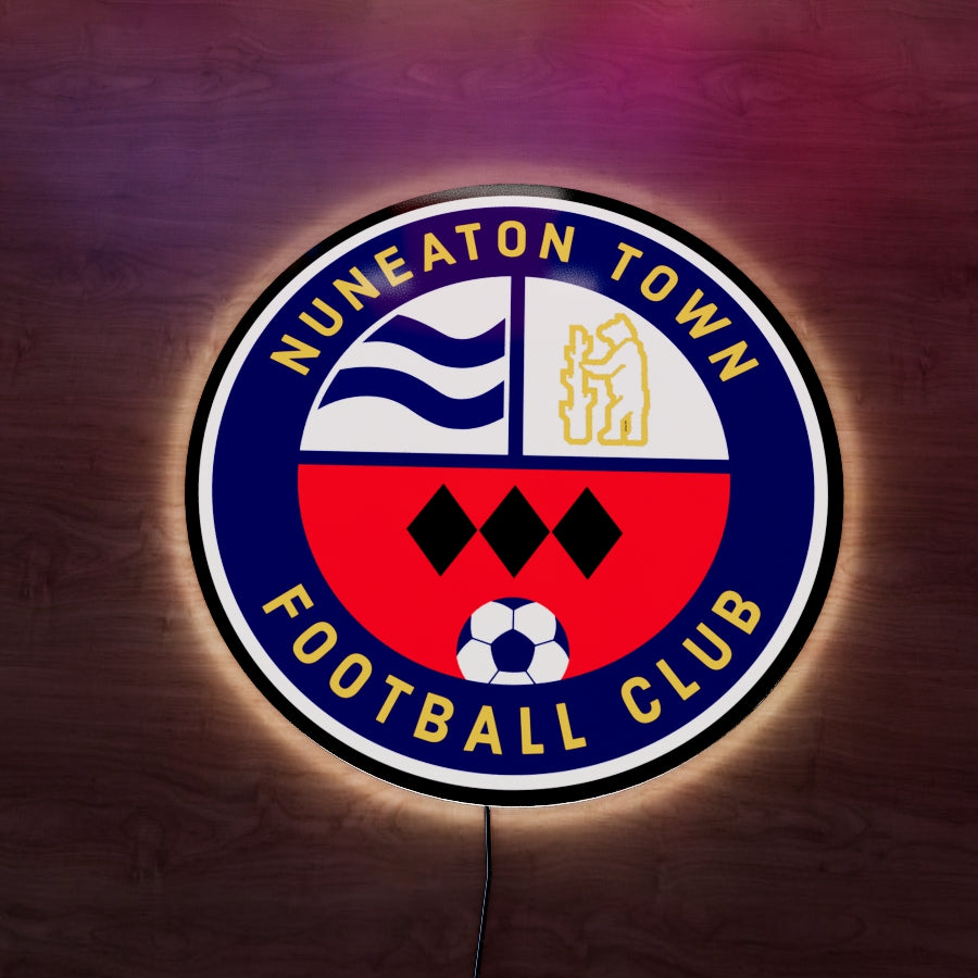 Nuneaton Town FC badge LED Wall light