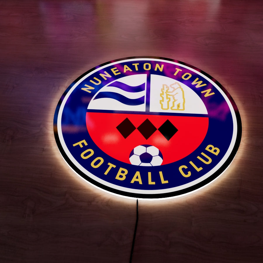 Nuneaton Town FC badge LED Wall light