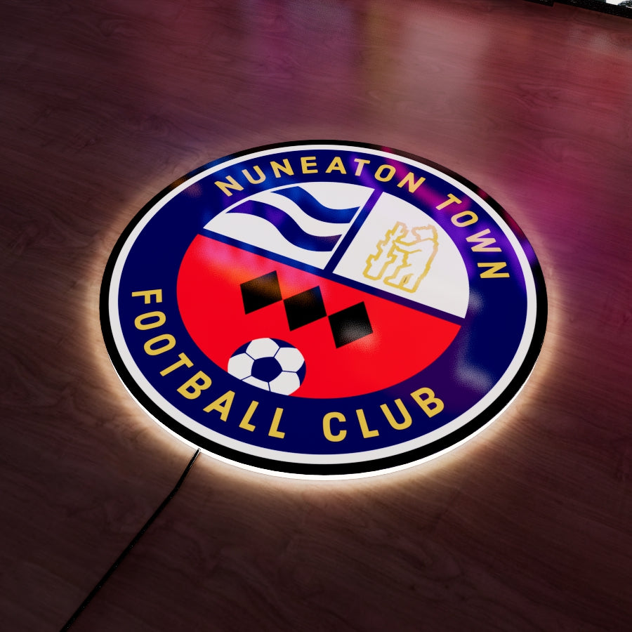 Nuneaton Town FC badge LED Wall light