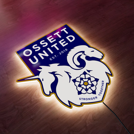Ossett United FC Badge LED Wall light