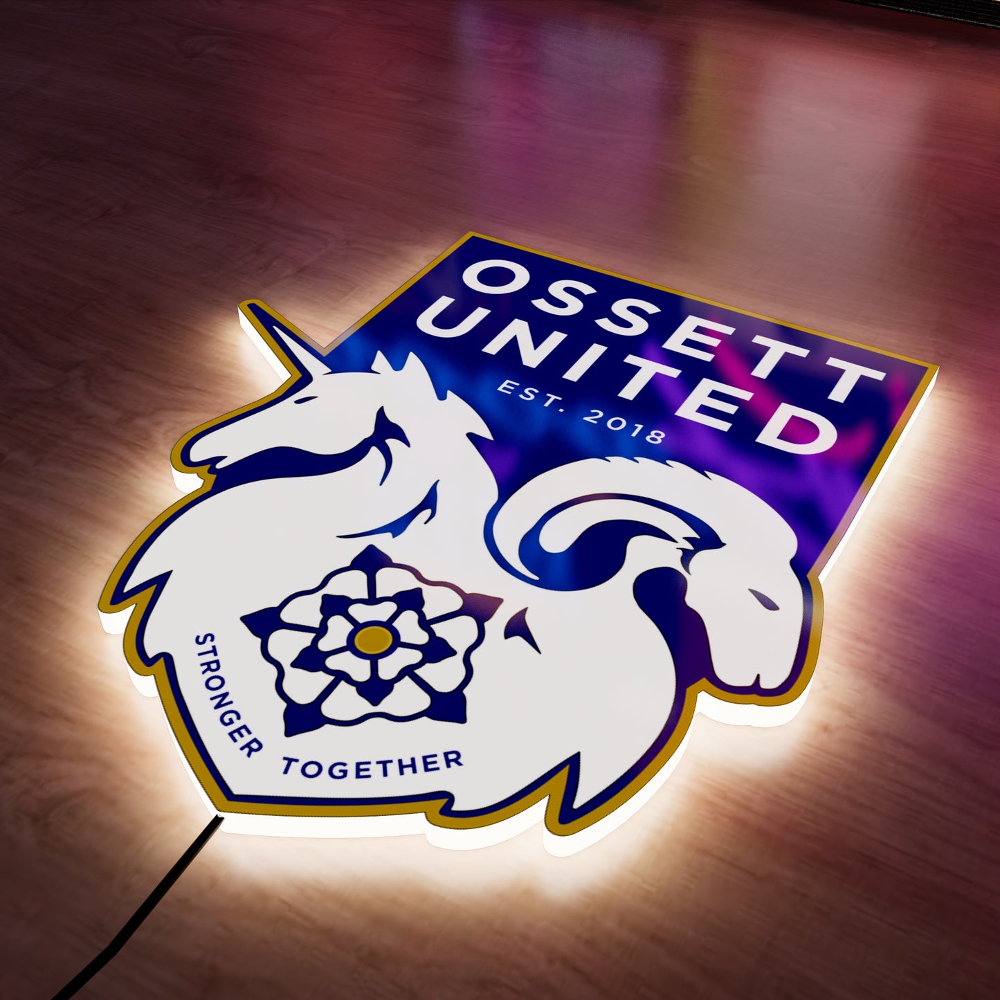 Ossett United FC Badge LED Wall light