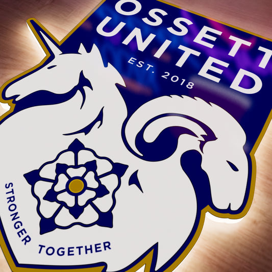 Ossett United FC Badge LED Wall light