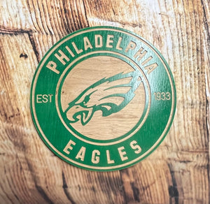 PHILADELPHIA FOOTBALL Logo Wood Wall Art Sign Man cave Garage