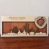 Petco Park & San Diego, San Diego California Skyline Wood Sign