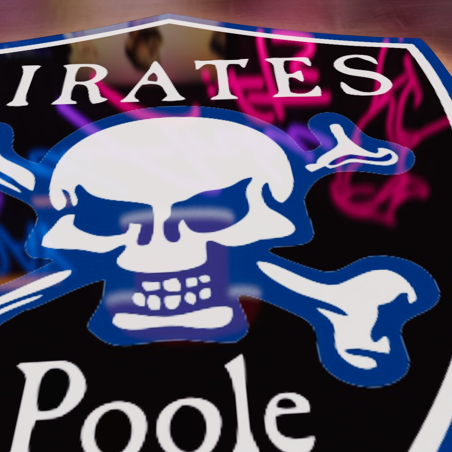 Poole Pirates Logo LED Wall light