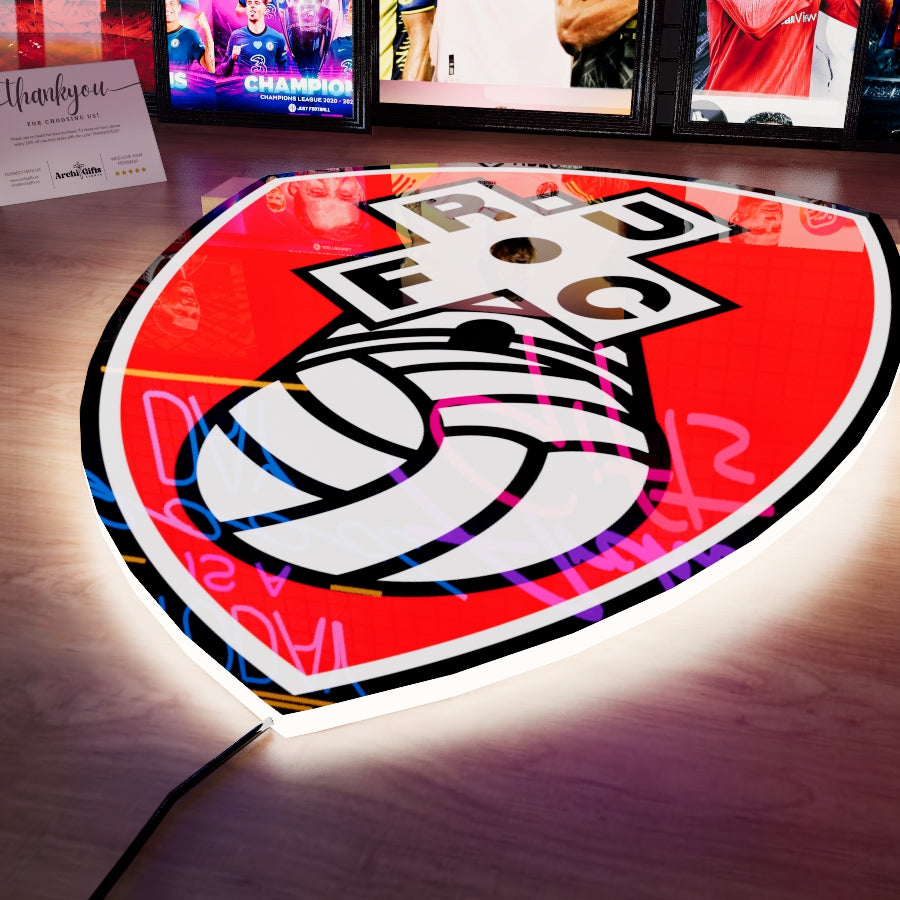 ROT FC Badge LED 15 inches (38cm)