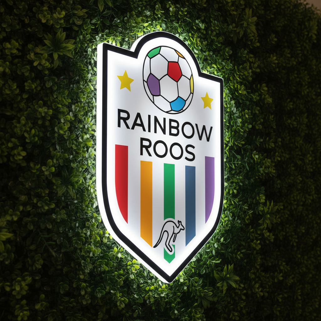 Rainbow Roos Logo LED Wall light