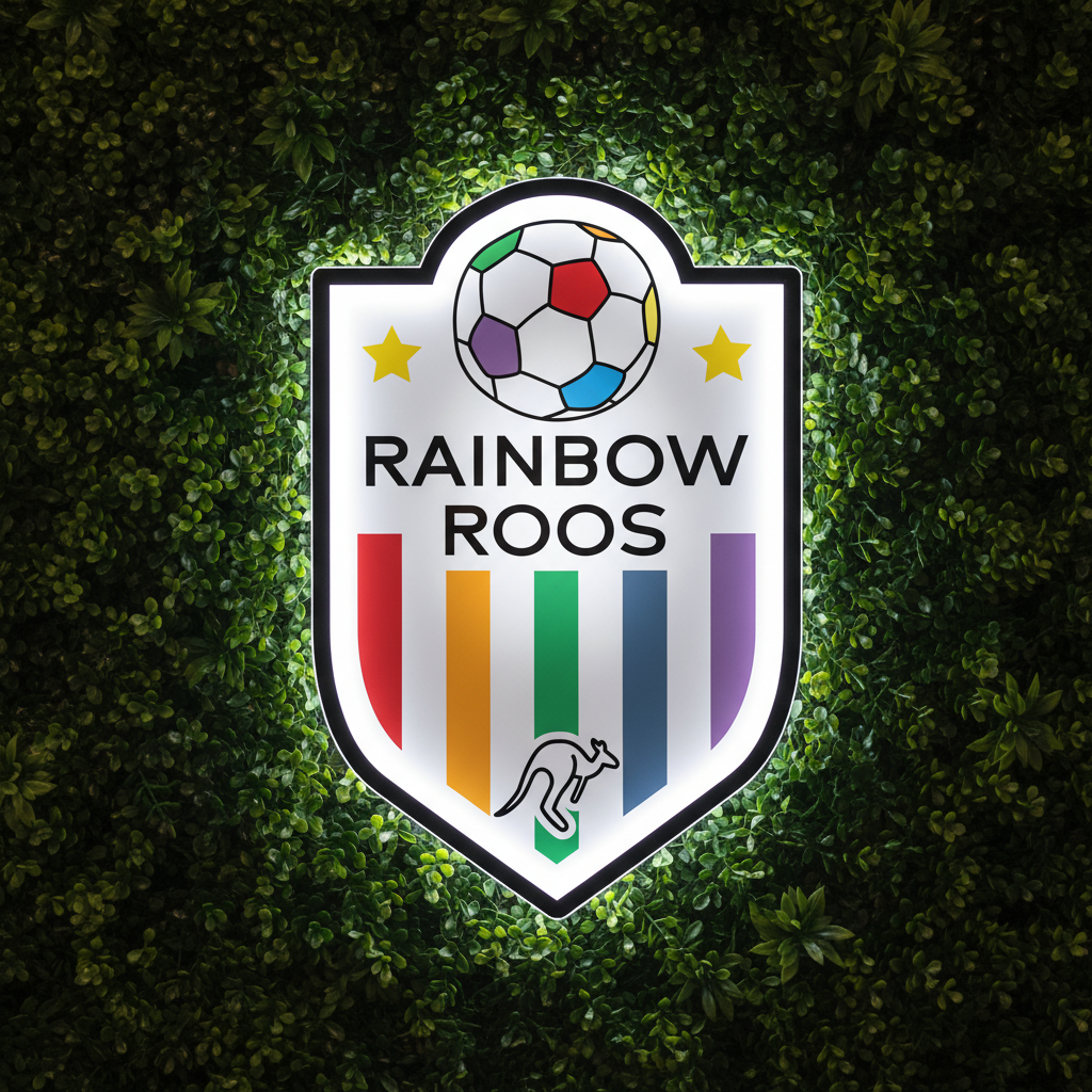 Rainbow Roos Logo LED Wall light