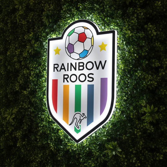 Rainbow Roos Logo LED Wall light
