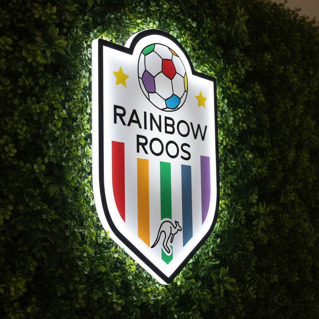 Rainbow Roos Logo LED Wall light