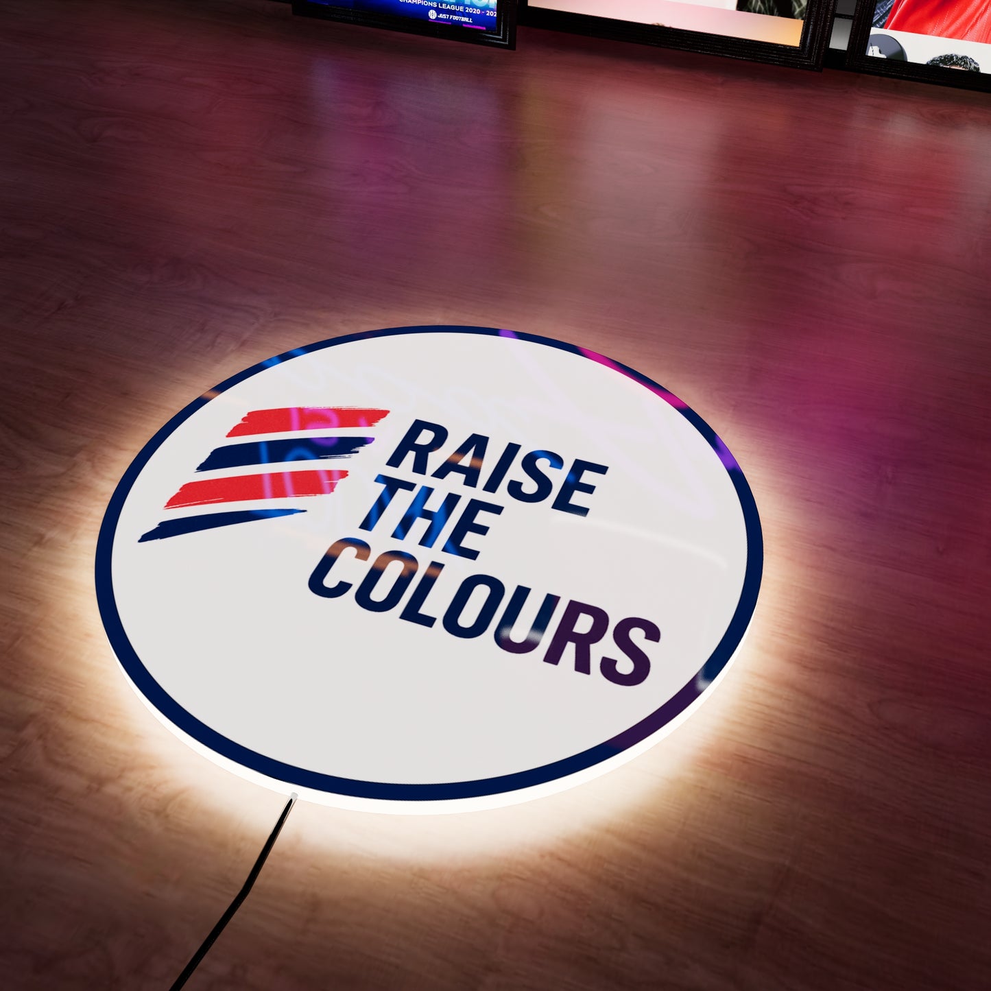 Raise The Colours logo LED Wall light