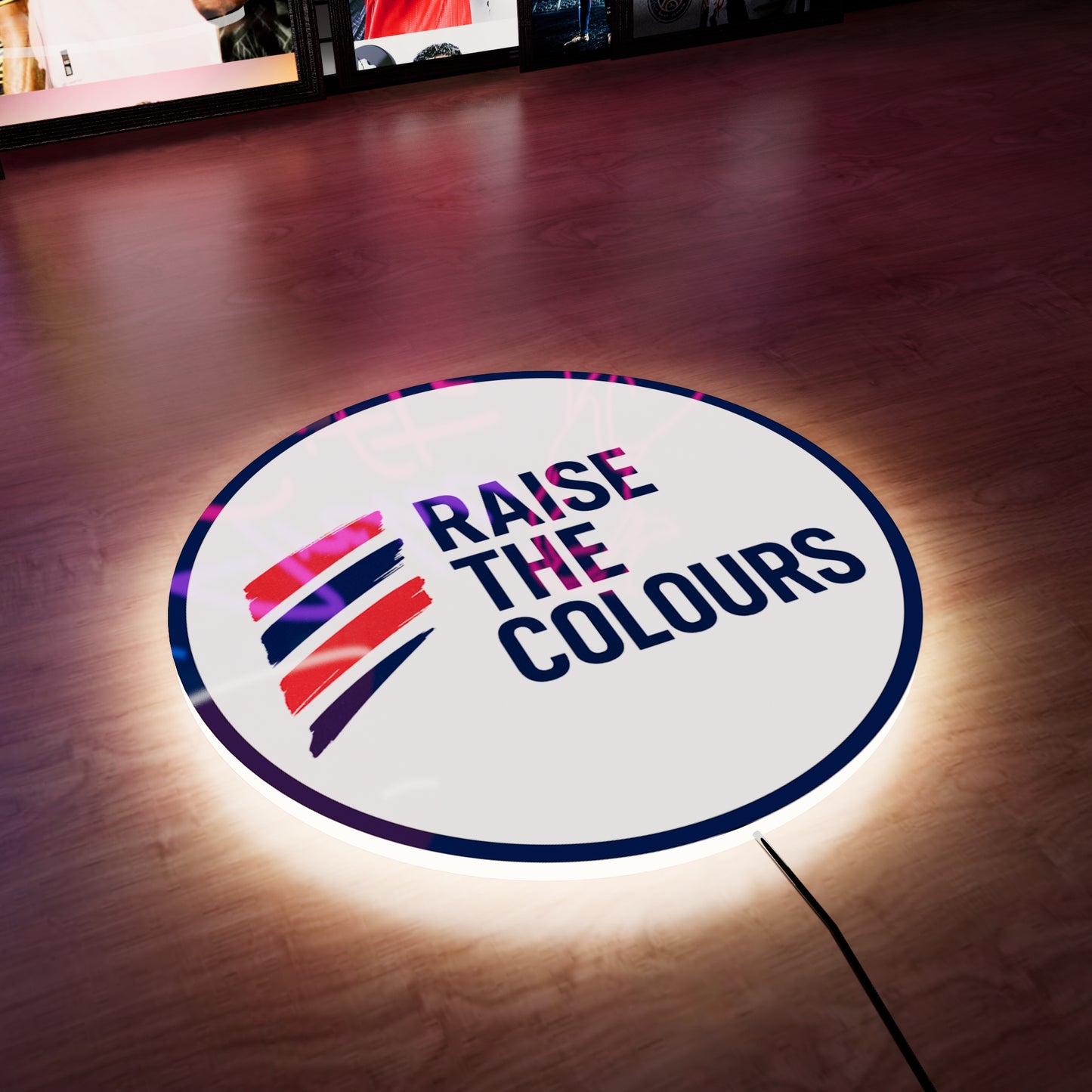 Raise The Colours logo LED Wall light