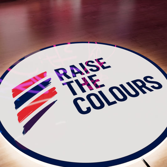 Raise The Colours logo LED Wall light
