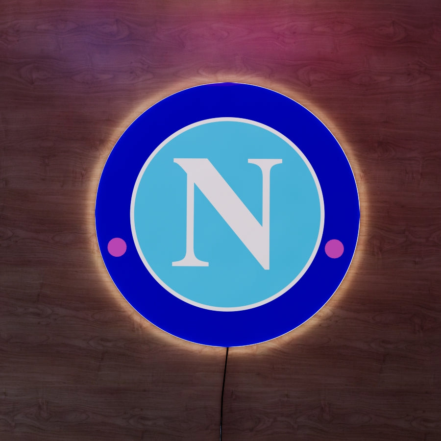 S.S.C. Napoli FC Logo LED Wall light