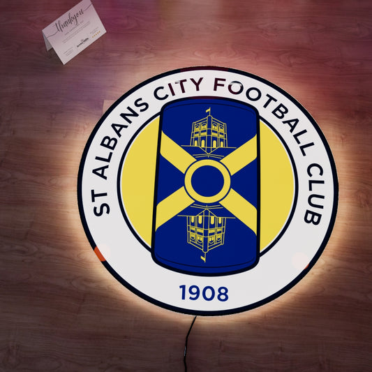 Set of 3 St. Albans City FC Logo LED 15 inches (38cm)