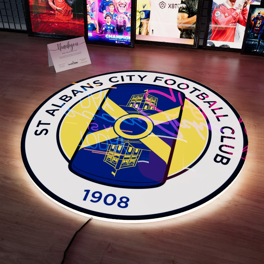 Set of 3 St. Albans City FC Logo LED 15 inches (38cm)