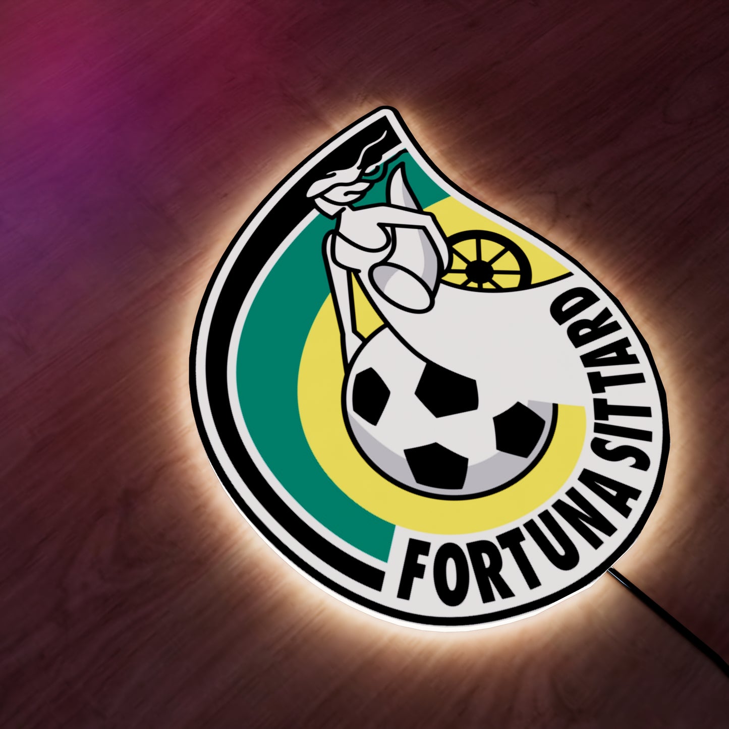 Sittard FC logo LED Wall light