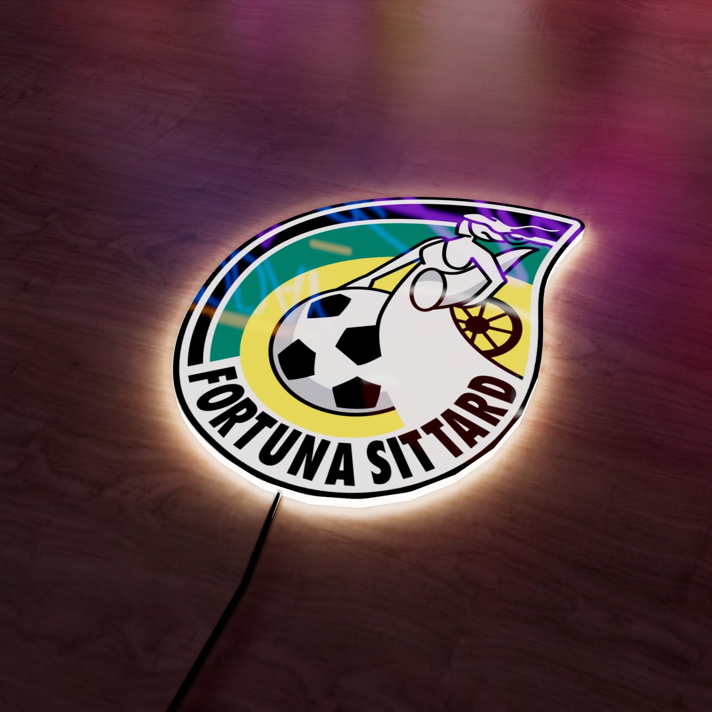 Sittard FC logo LED Wall light