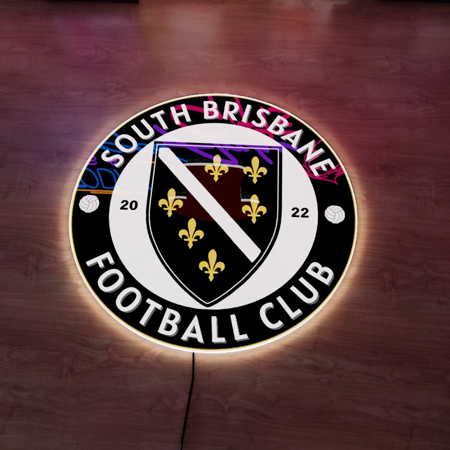 South Brisbane FC Logo LED Wall light