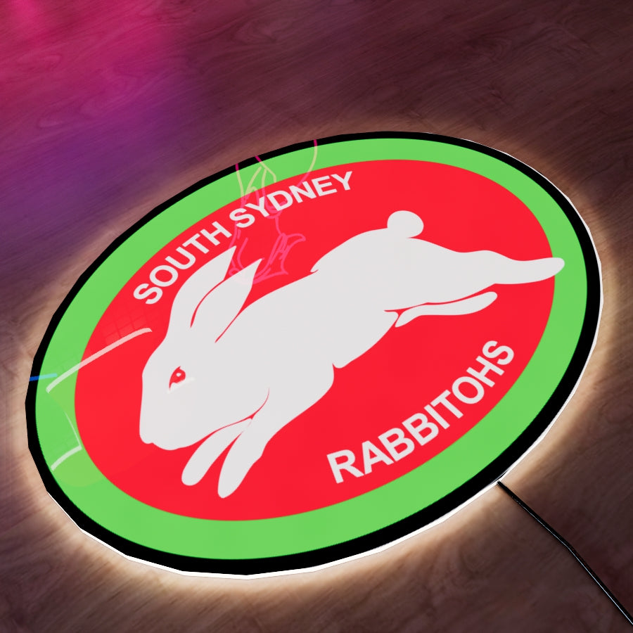 South Sydney Rabbitohs Logo LED Wall light