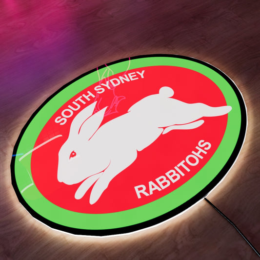South Sydney Rabbitohs Logo LED Wall light
